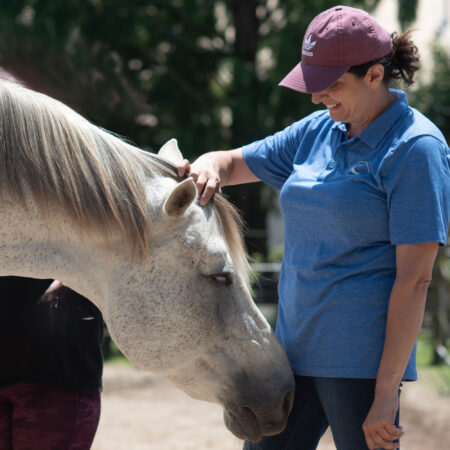 Dr. Cheryl Meola with horse